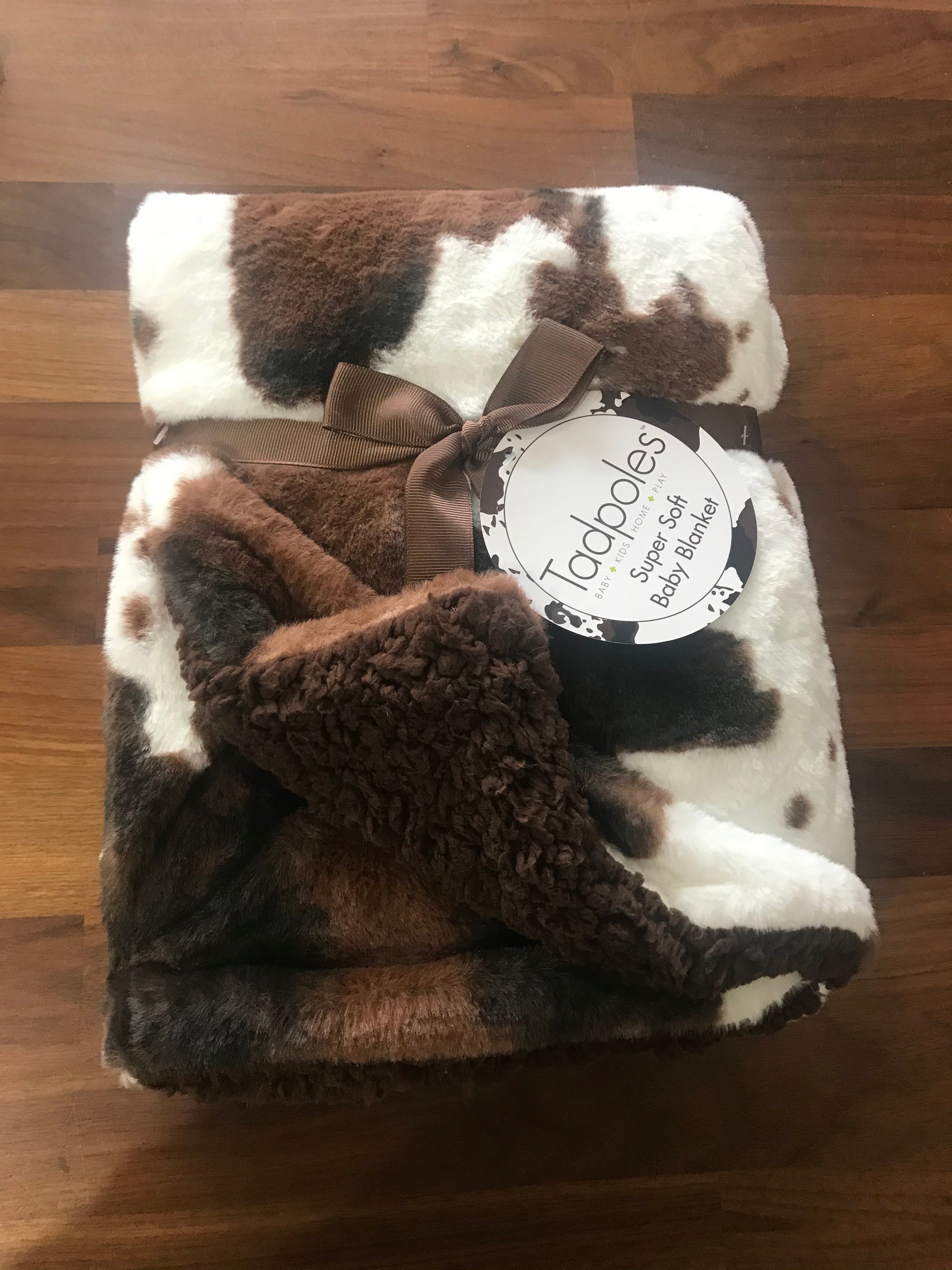 Cowhide shop baby blanket