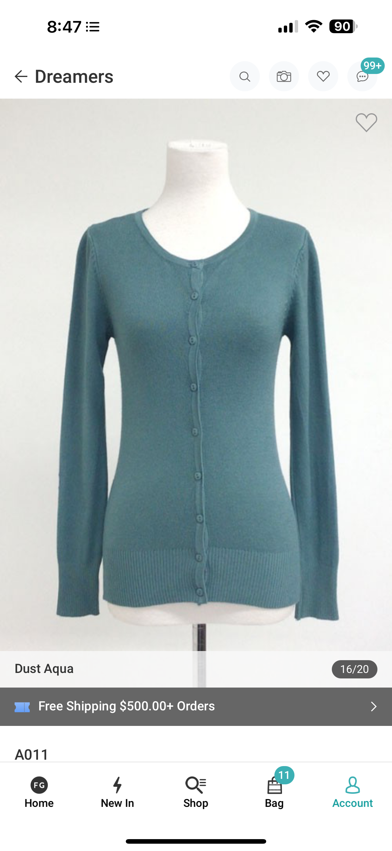 Blue Green Cardigan